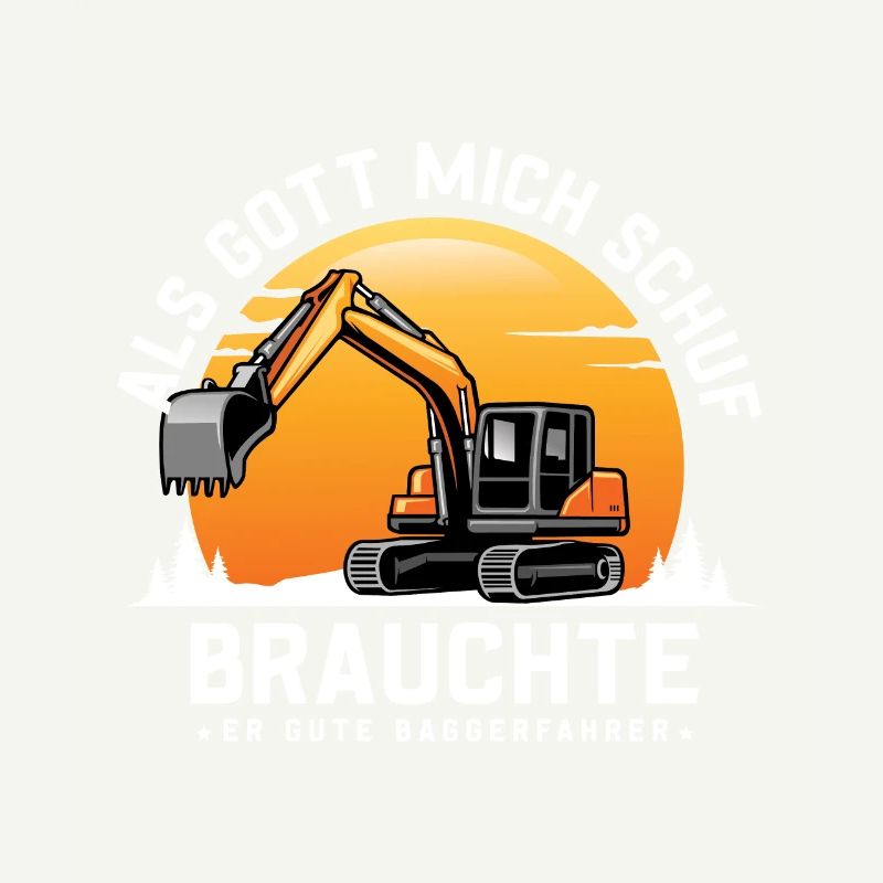 Bagger Baggerführer Baustelle Bauarbeiter für