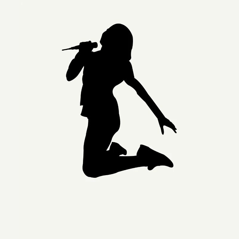Silhouette de chanteuse chanteuse