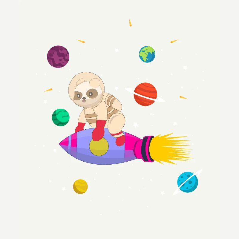 Future astronaut panda bear