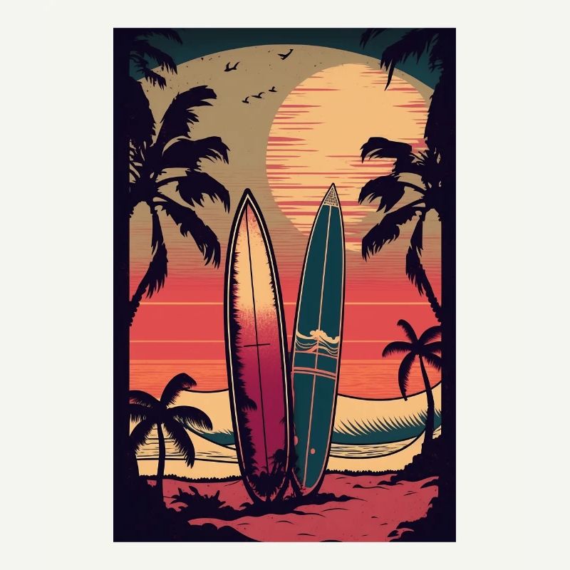 Surfen im Retro-Stil