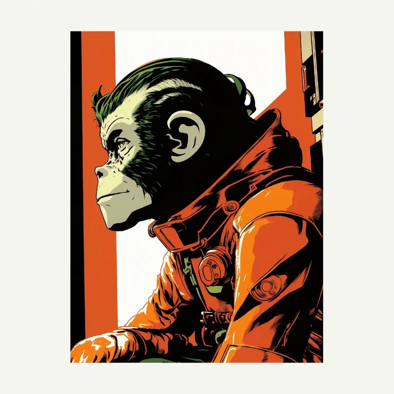 Monkey Astronaut Pop Art