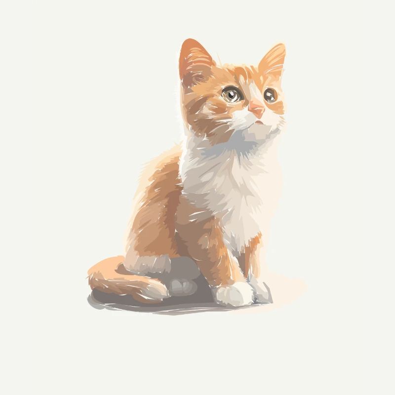 Dessin de chat mignon