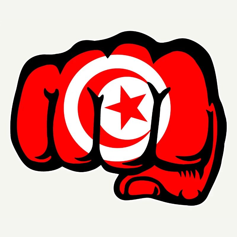 Drapeau de la Tunisie Main Poing