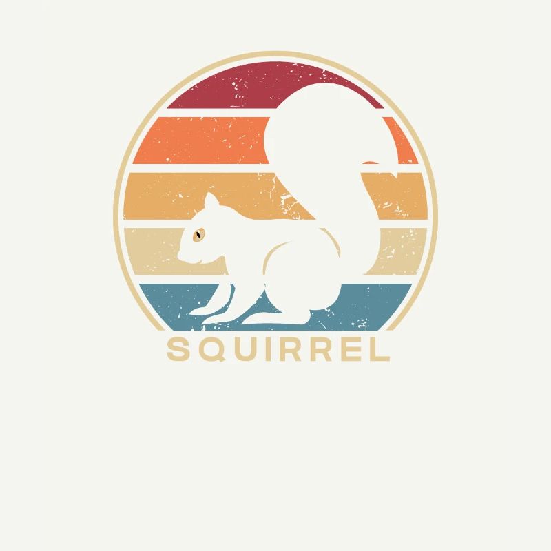 Retro Squirrel Fox Squirrel Grey Squirrel