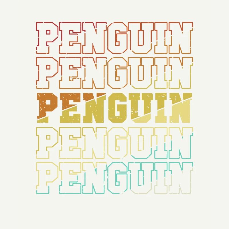 Retro Penguin Kaiserpinguin Seevogel