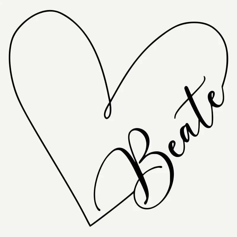 Beate Name Heart Line