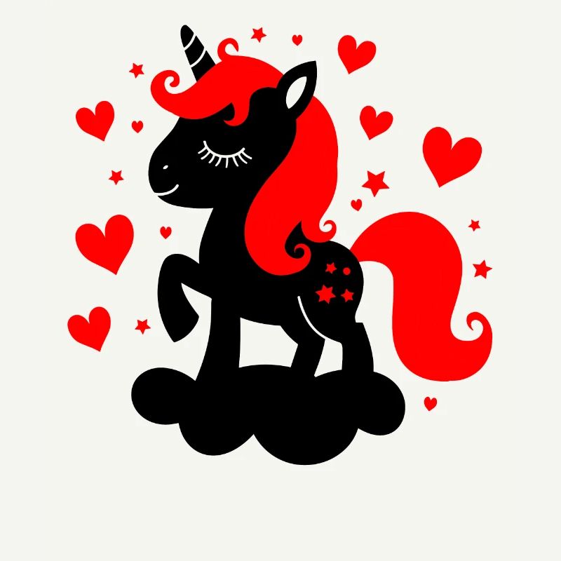 Bébé licorne contrastée