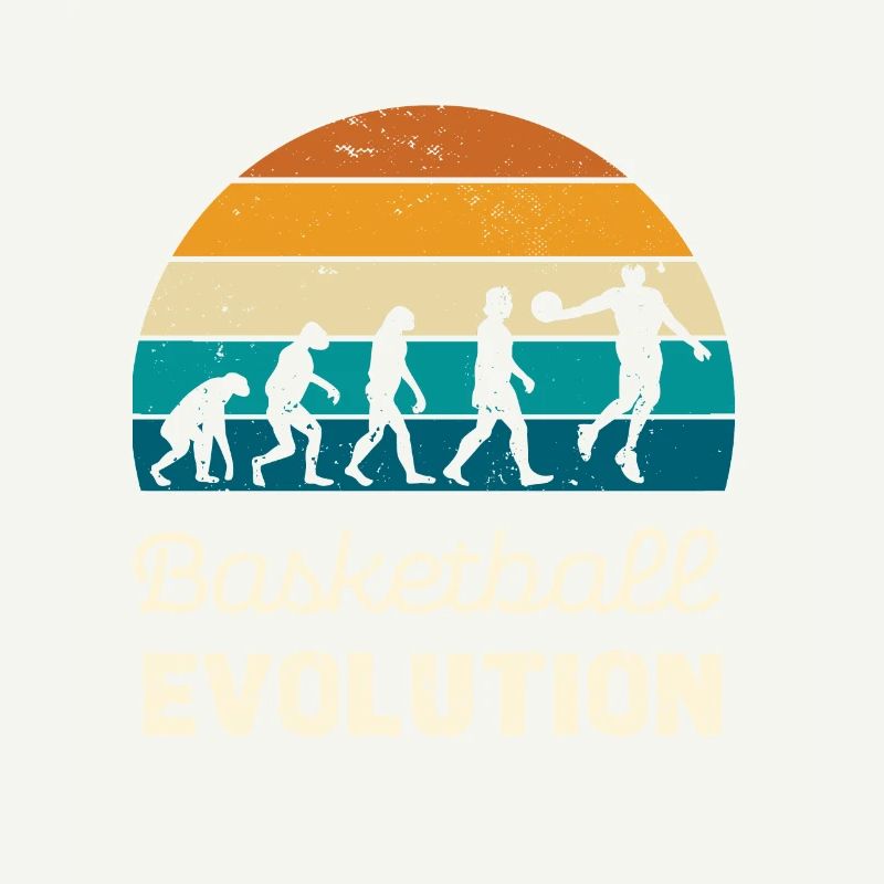Basketball Evolution Vintage Style