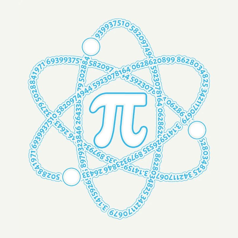 Conception de cercles de numéro atomique Pi Tag