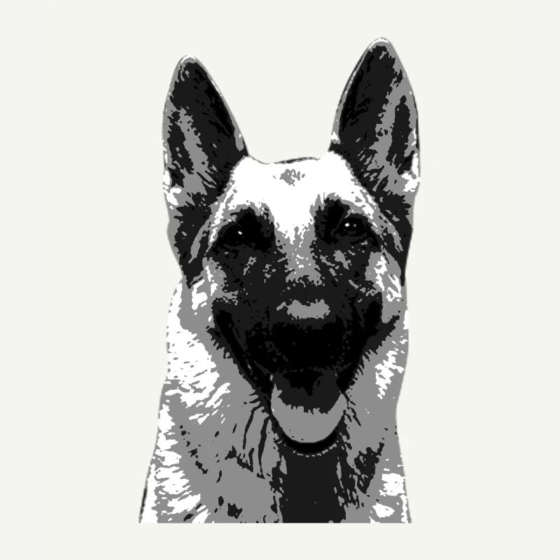 German shepherd - german shepherd head gift
