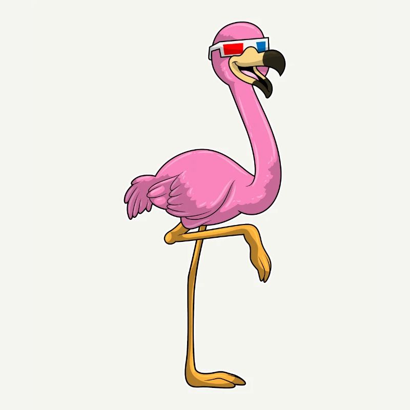 Flamingo mit Brille