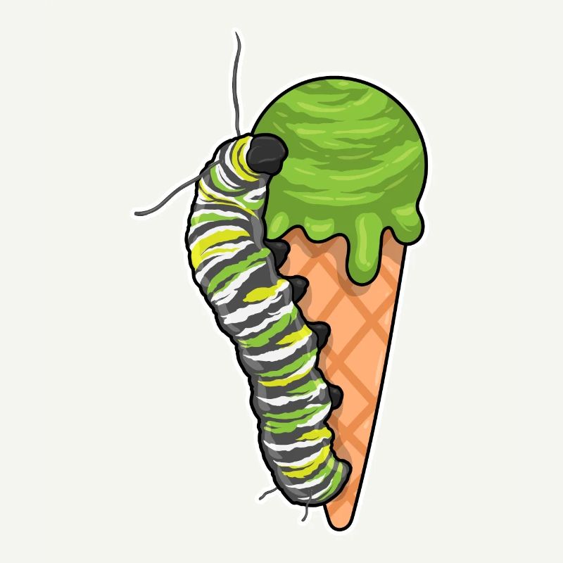 Glace de chenille
