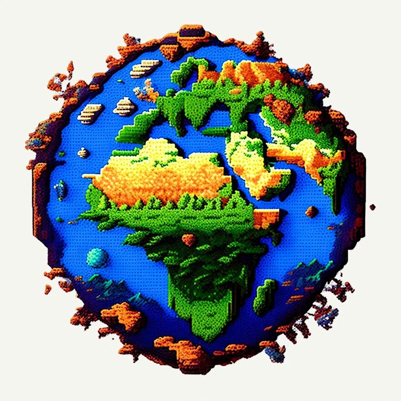Pixel-Erde