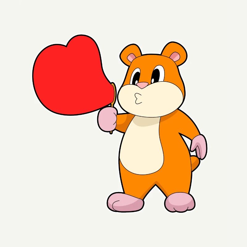 Hamster Heart Soap Bubbles