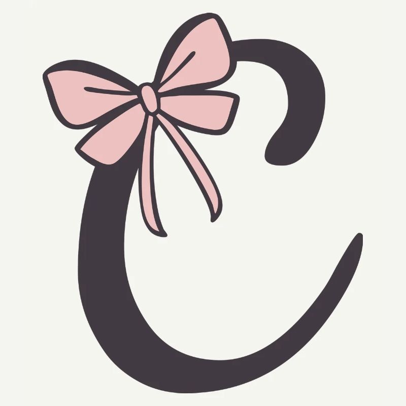 Initial Letter C Ribbon
