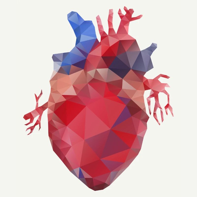 Heart low poly