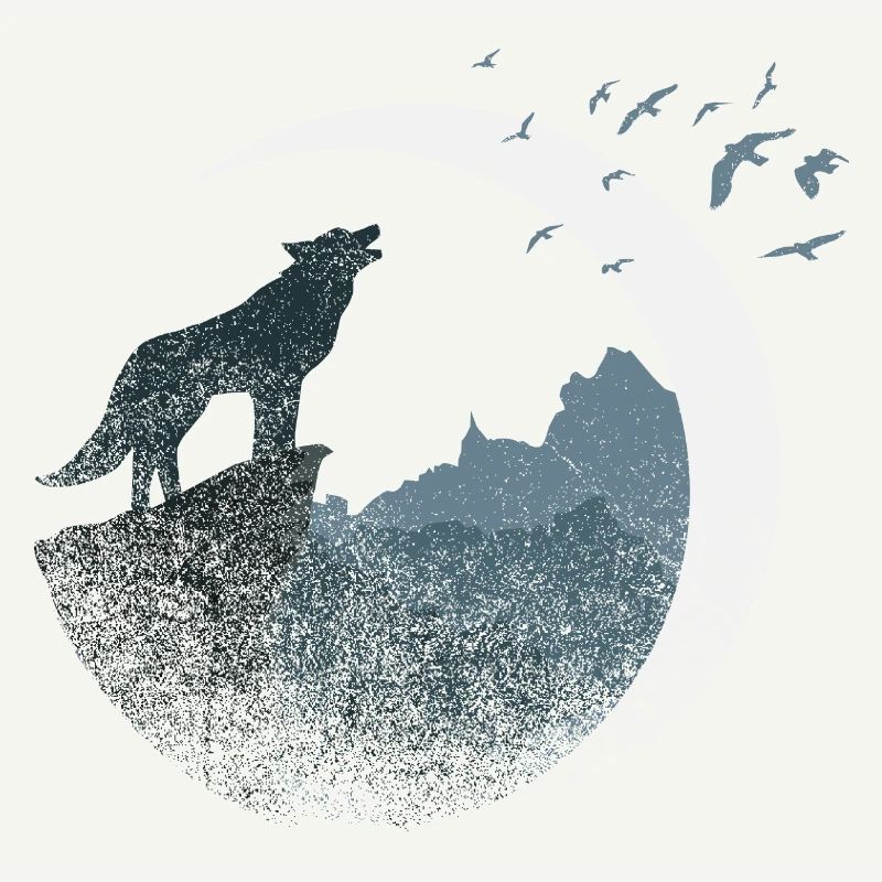 Der Wolf im Vollmond