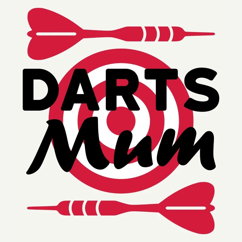 Darts mum (darts, dartboard in the background)