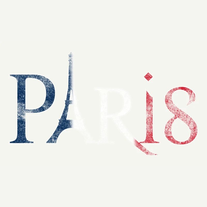 Lettrage Paris Vintage look d’occasion