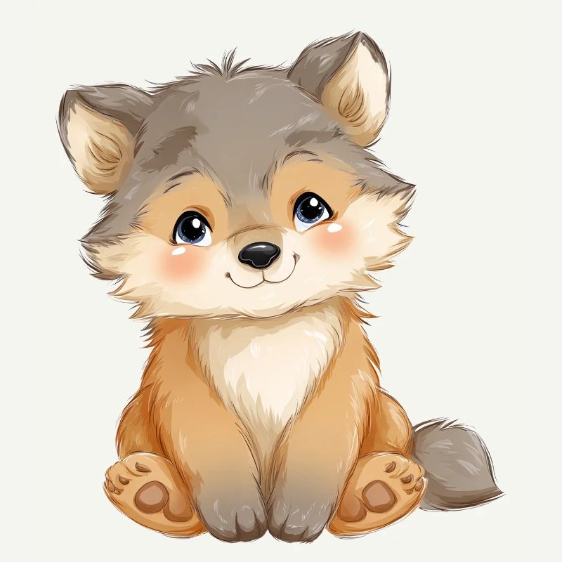 Mignon bébé loup