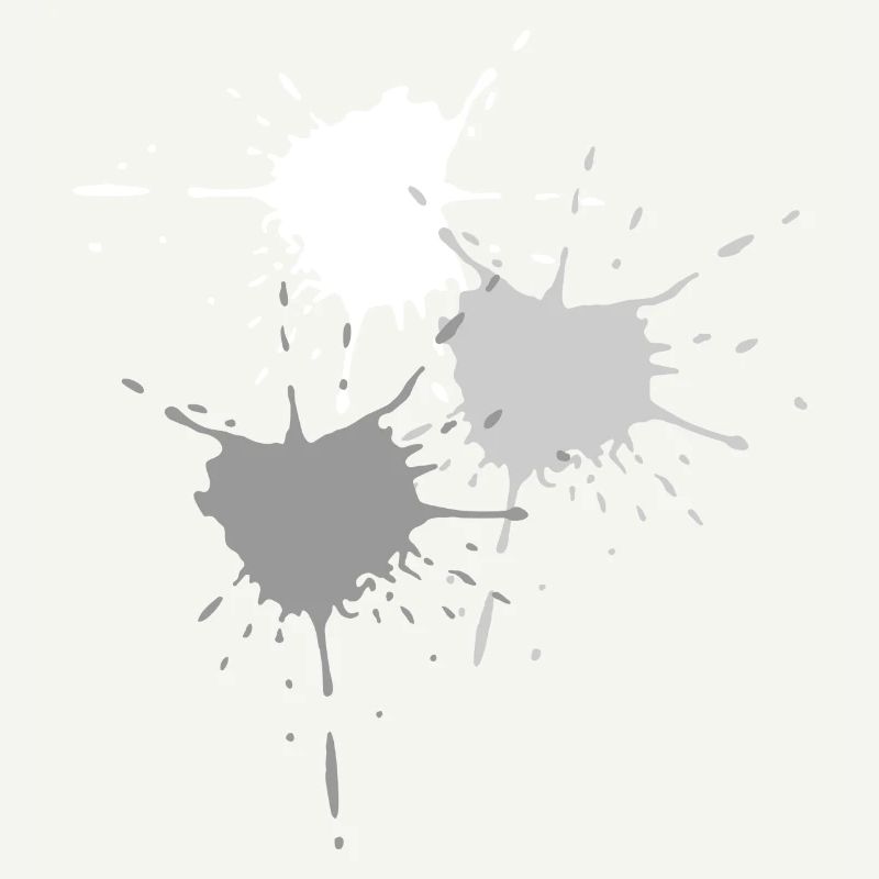 Art - Exploding color blots in gray