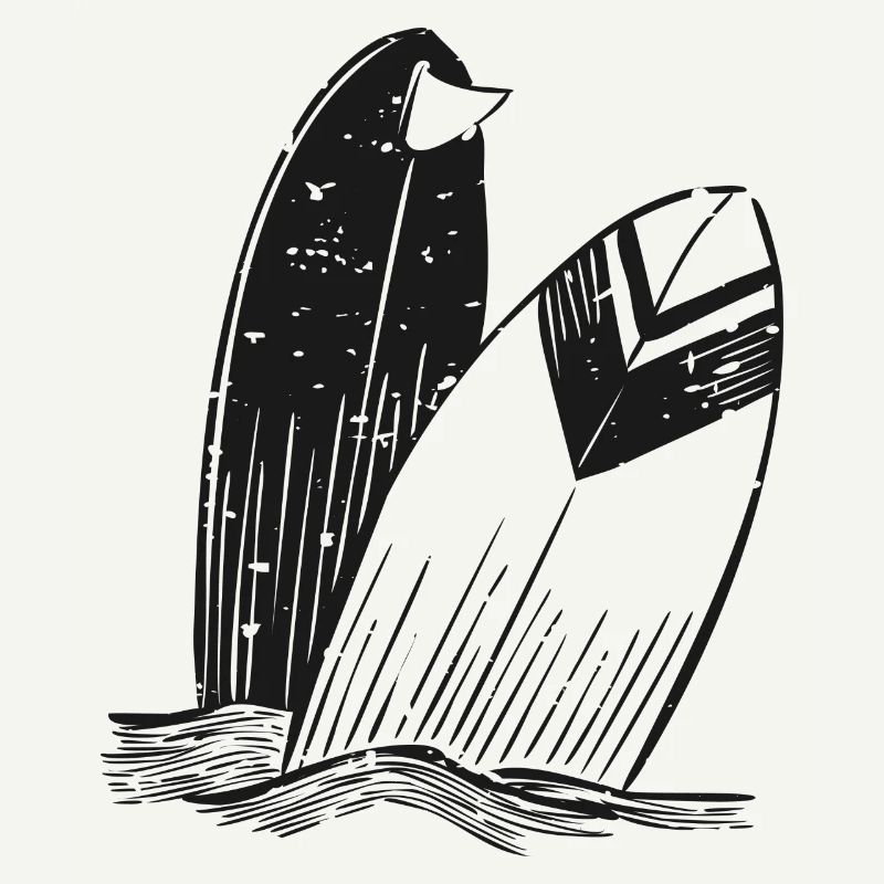 Deux planches de surf.