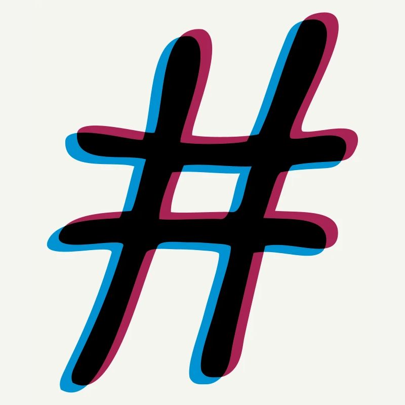 3D Effekt Hashtag