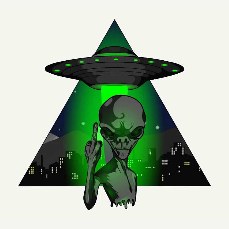Alien mit Mittelfinger - Humans sucks