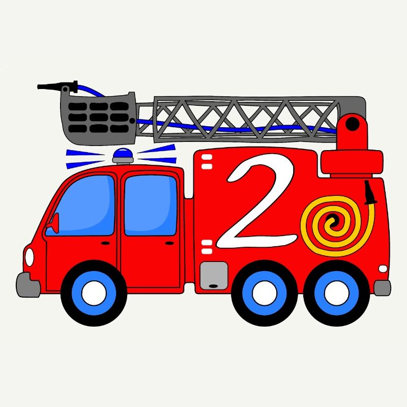 Feuerwehrfahrzeug 2 Geburtstag Kinder