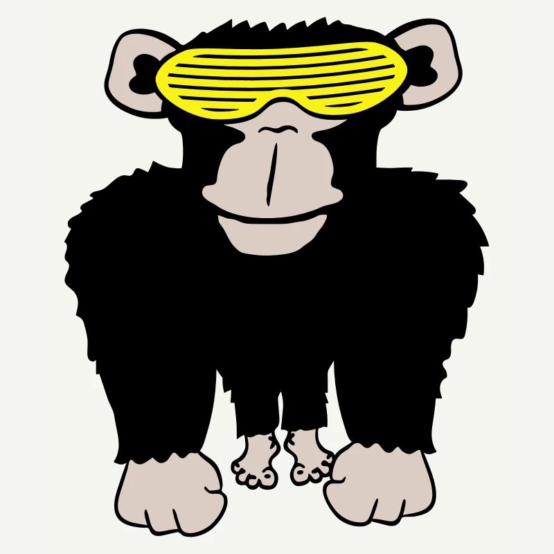 Funky Sunglasses Gorilla Cool Party Monkey Fun
