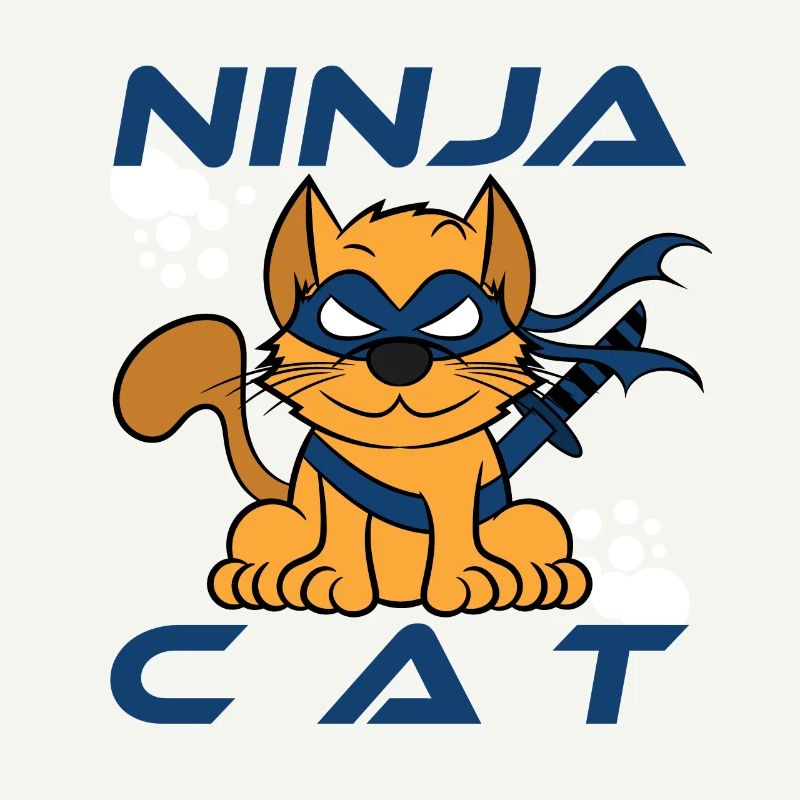 "Ninja Cat Warrior" ninjainspired tee made for