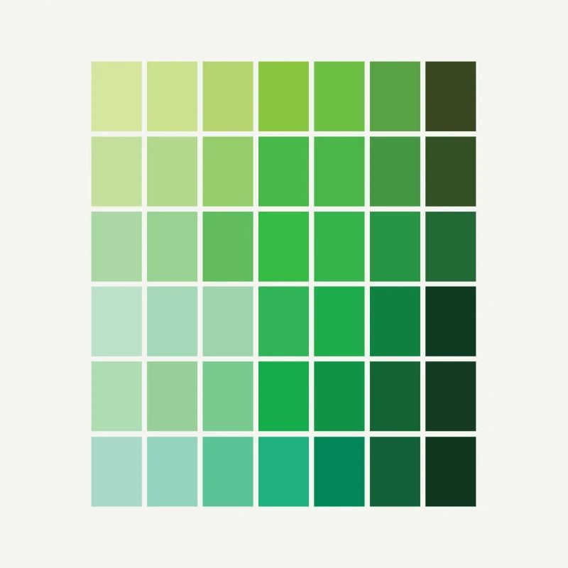 Palette de couleurs vertes tendance