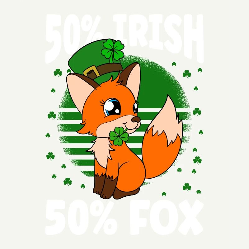 Cute Fox Clover St. Patrick's Day