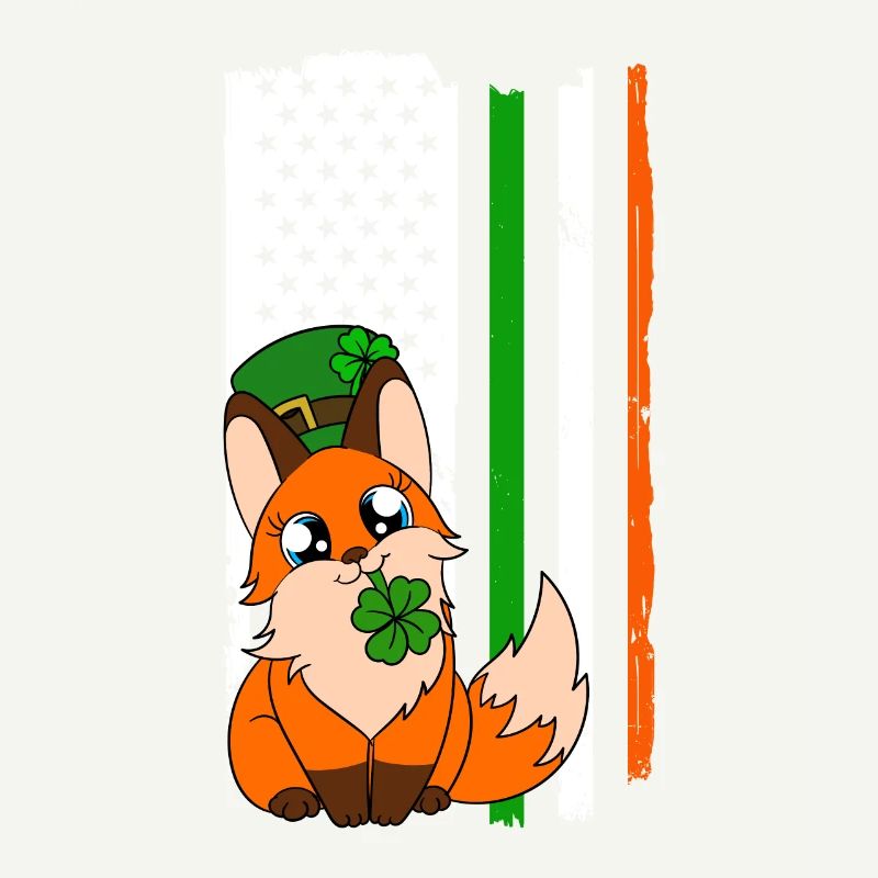 Mignon trèfle renard Saint-Patrick