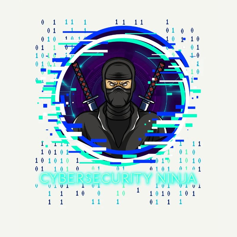 Cybersecurity Ninja Code Programmierer Nerd
