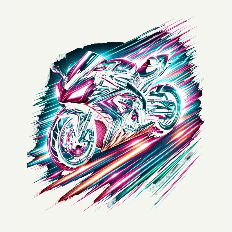 Neon Speed Demon: High-Velocity Light Trails