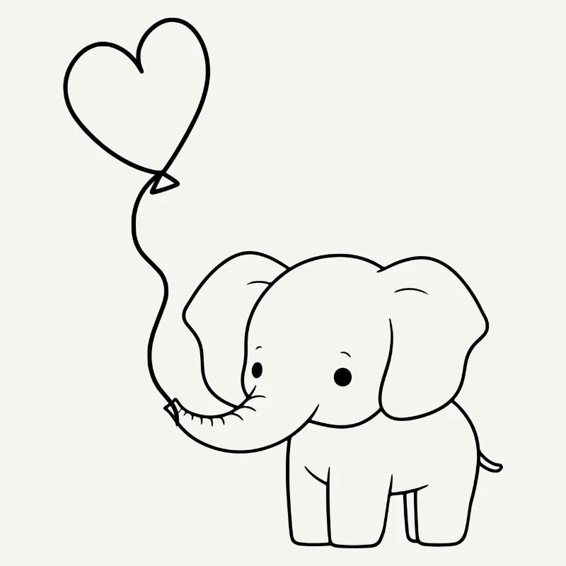 Elefant mit Ballon