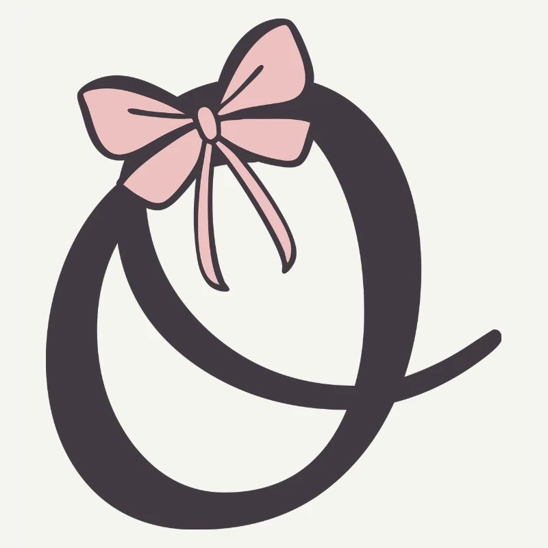 Initial letter O Ribbon