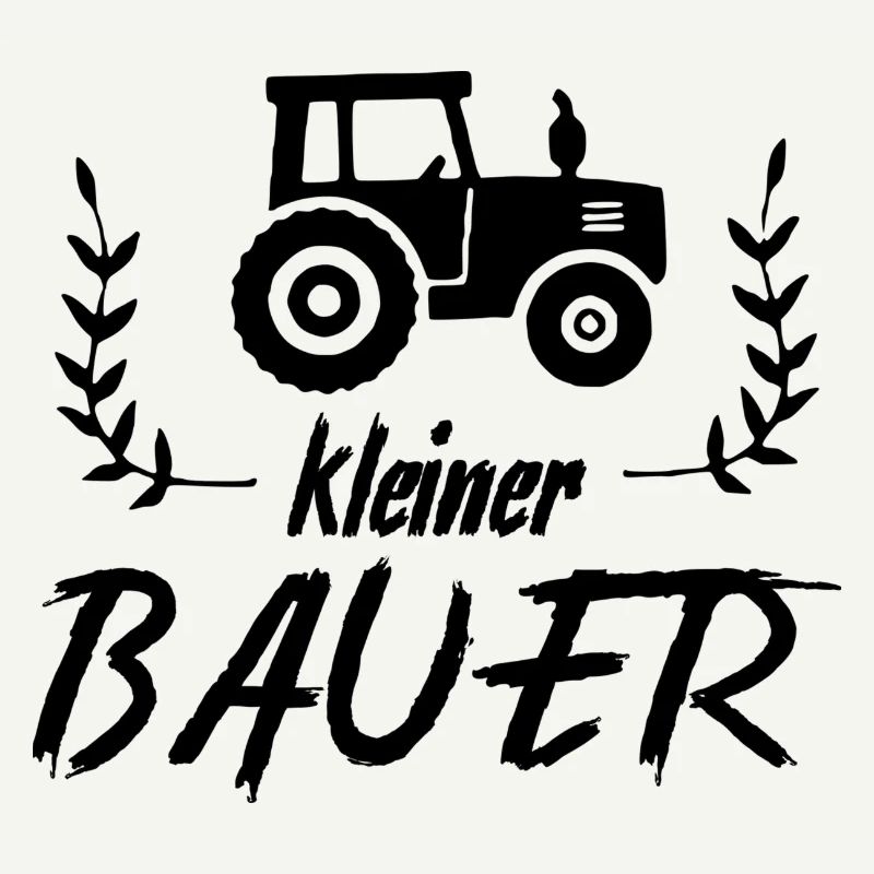 Kleiner Bauer mit Traktor