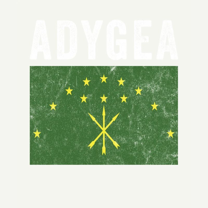 Drapeau Adygea en détresse - Drapeau circassien