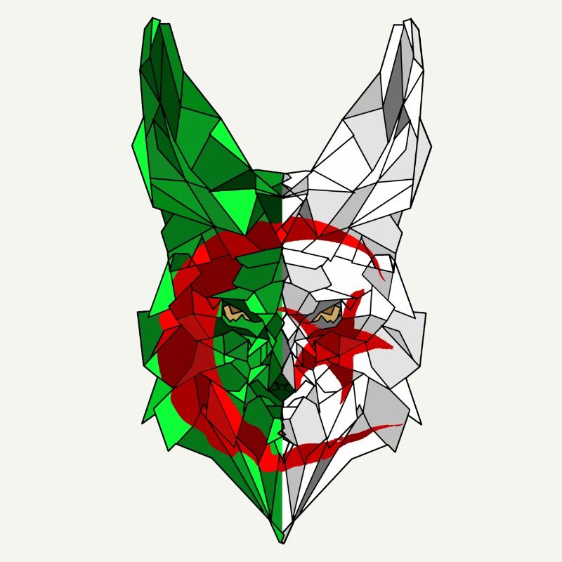 Fennec et drapeau de l'Algérie en polysphère 3