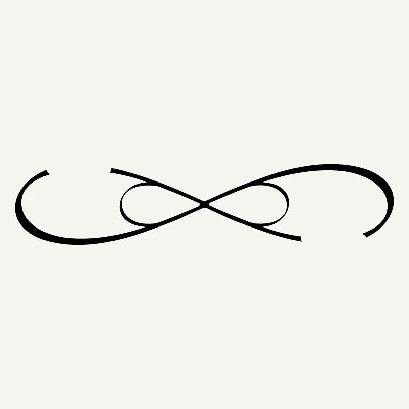personalized double infinity icon with name