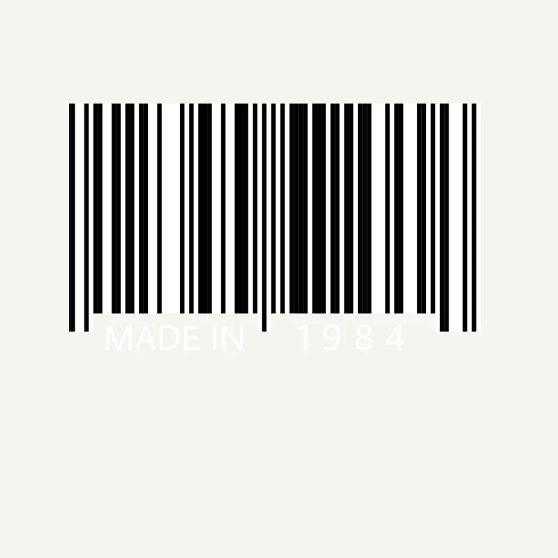 Made in 1984 Barcode Geschenk