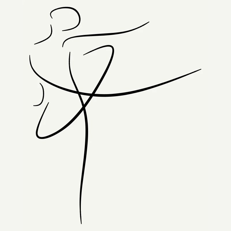 Dancer line art