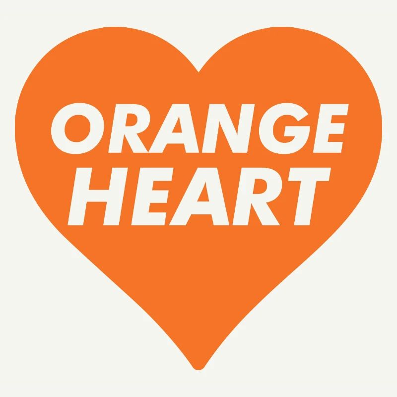 Orangefarbenes Herz