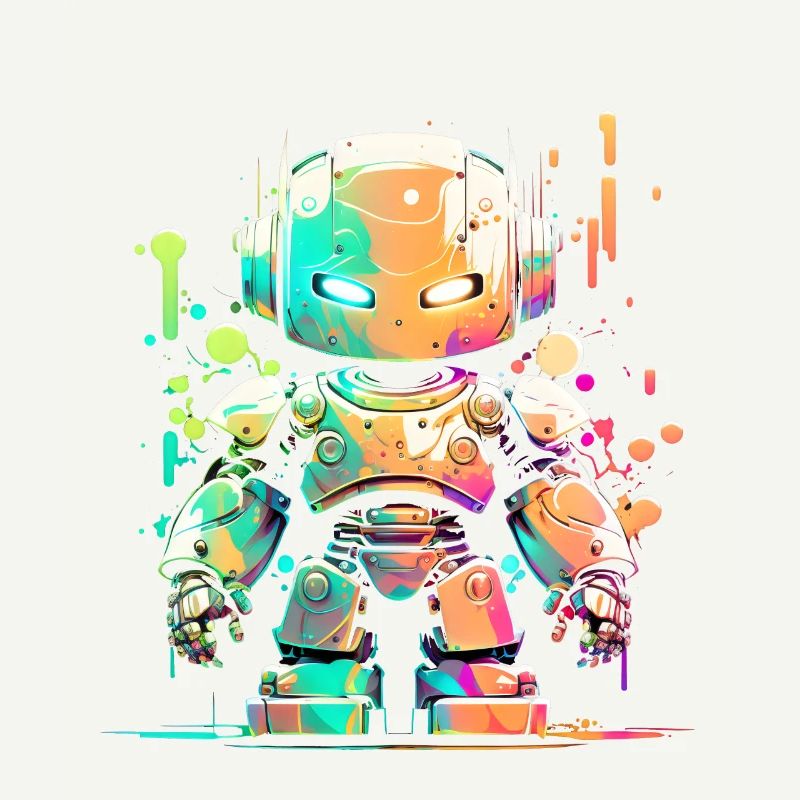 Retro Robot Cute Robotic Engineer Technology