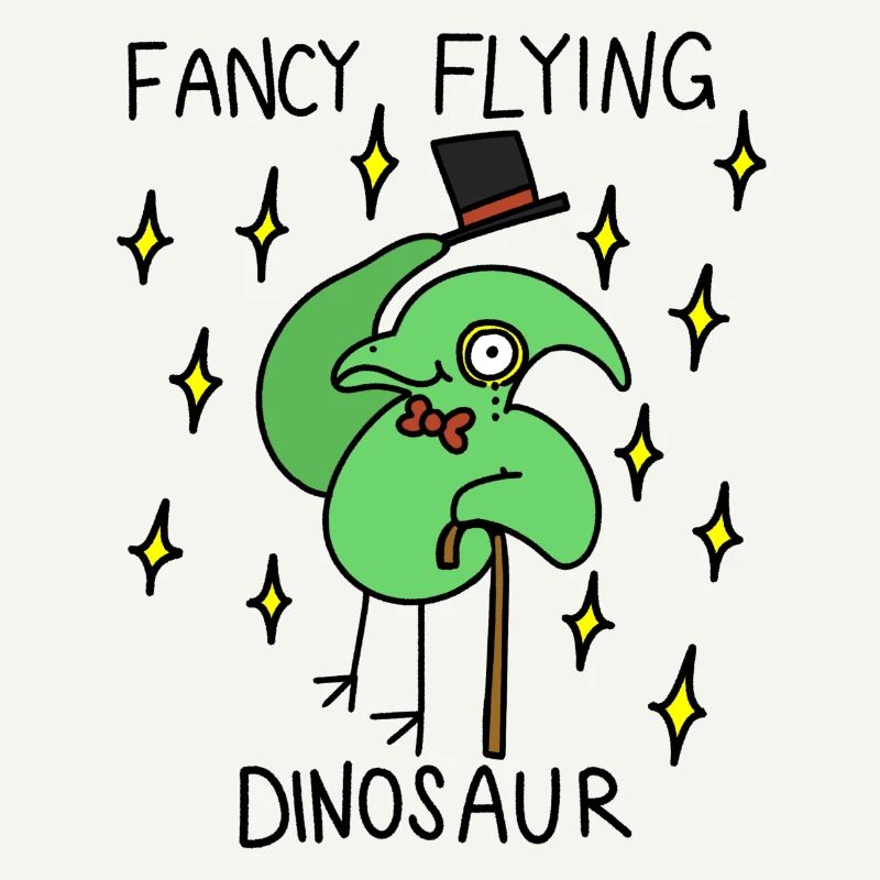 fancy flying dinosaur
