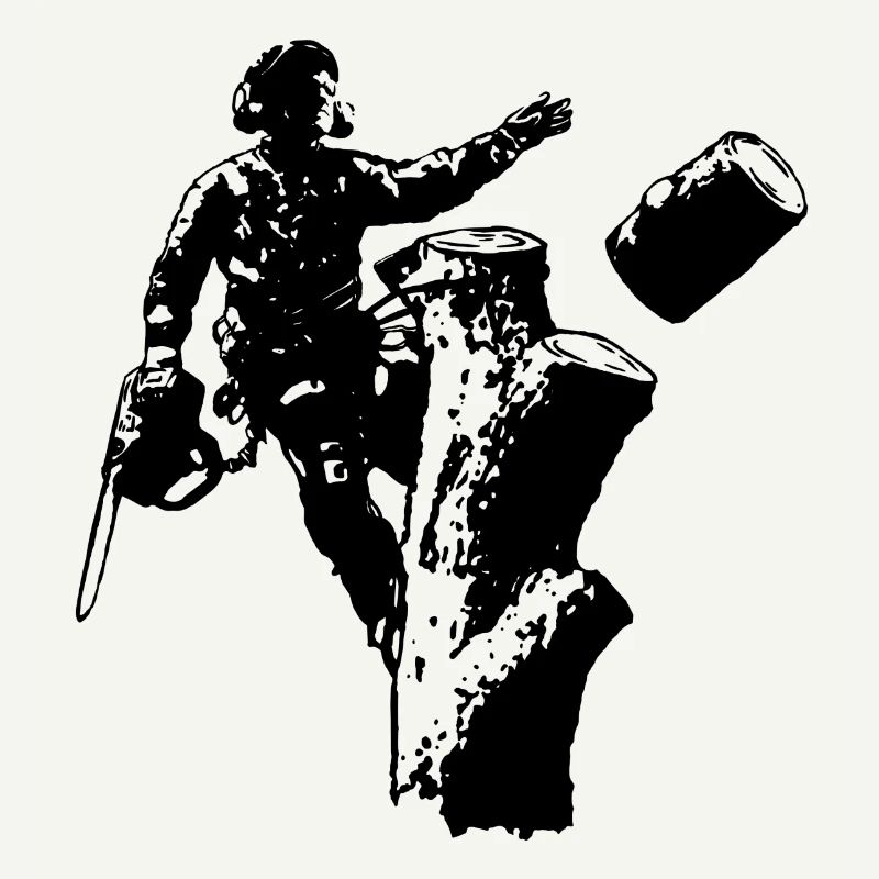 Arborist/Baumkletterer (Silhouette)