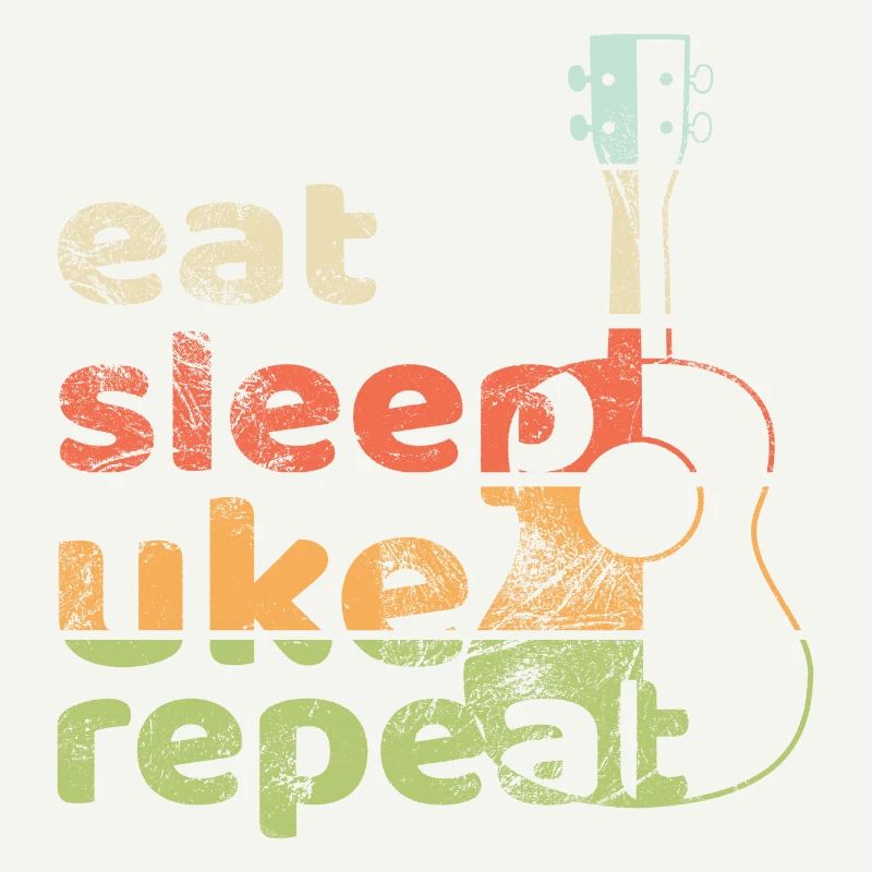 eat sleep uke repeat! vintage hell