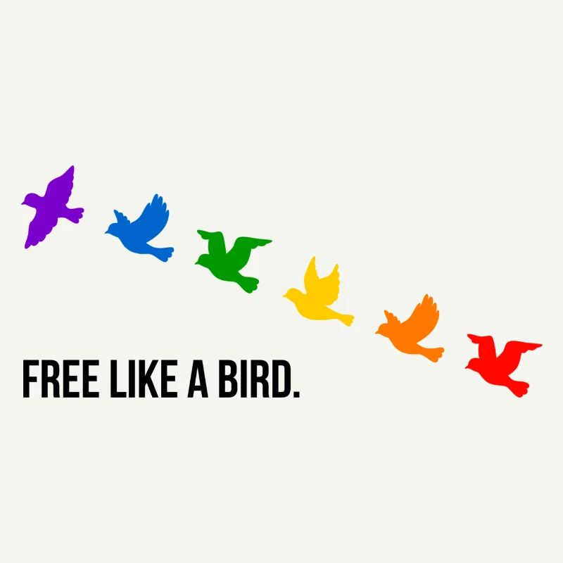 Libre comme un oiseau, aux couleurs de l’arc-en-ciel